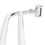 JS Jackson Supplies Double Curved Shower Rod, Metal Construction, Adjustable Between 44 to 70 Inches, Aluminum Rods and Zinc Mounting Hardware, Quality Modern Bathware, Black Finish