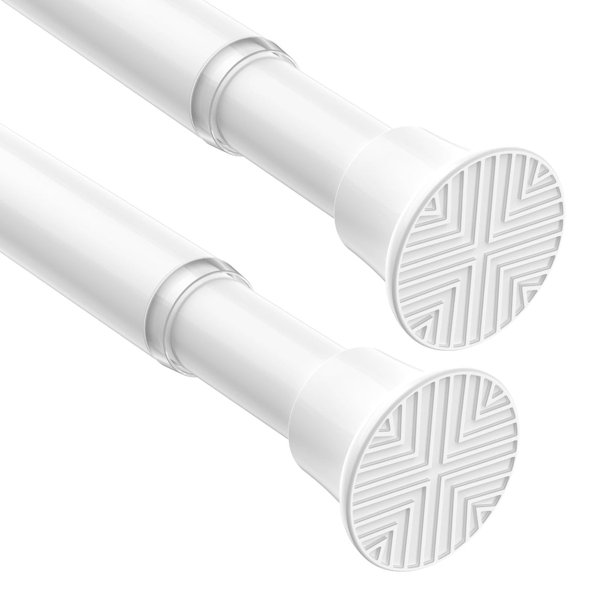 1Pcs Tension Curtain Rod 31-76 Inches,White Shower Rod for Bathroom Window