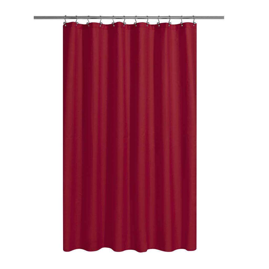 N&Y HOME Fabric Small Stall Shower Curtain Liner Extra Long 36x84, White