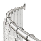 TOPROD Curved Shower Curtain Rod 48-72 Inches Adjustable Round Shower Rods