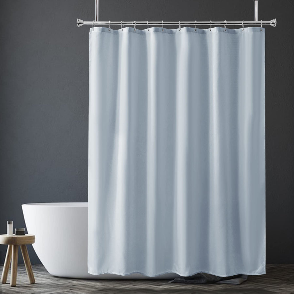 Amazer Ivory Shower Curtain Liner, Ivory Fabric Shower Liner, 2-in-1 Bathroom Shower Curtain and Liner, 12 Grommet Holes, Water Proof, Machine Washable, Hotel Quality, 72 x 72 Inches