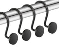 CHICTIE Gold Shower Curtain Hooks, Rustproof Shower Curtain Rings for Bathroom, Metal Shower Hooks for Shower Curtain Rod, Modern Decorative Shower Curtain Hangers Set of 12, Round Heavy Duty Design