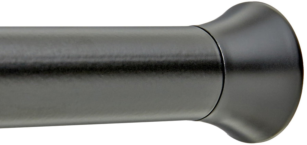 Amazon Basics No Drilling Spring Tension Curtain Rod, Adjustable Length 54-90" Width, Classic Finial, Nickel