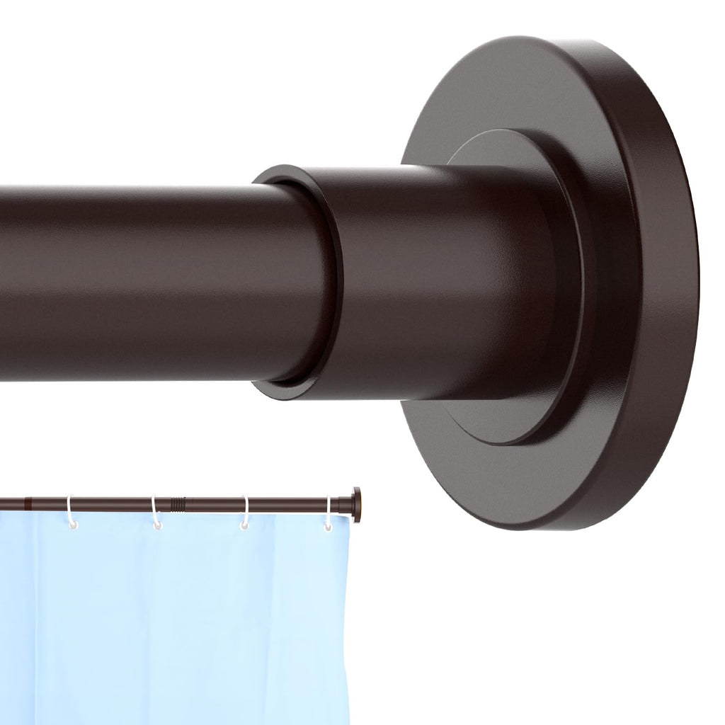 CorkLatta 1" Heavy Duty Black Shower Curtain Rod 31 to 80 Inch,Adjustable