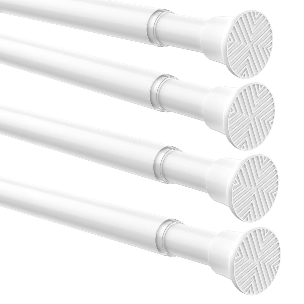 Spring Tension Curtain Rod 32-76 inch, White