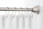 Moen MDN2170BN Magnetix 60-inch Curved Adjustable Single Shower Curtain Rod, Brushed Nickel