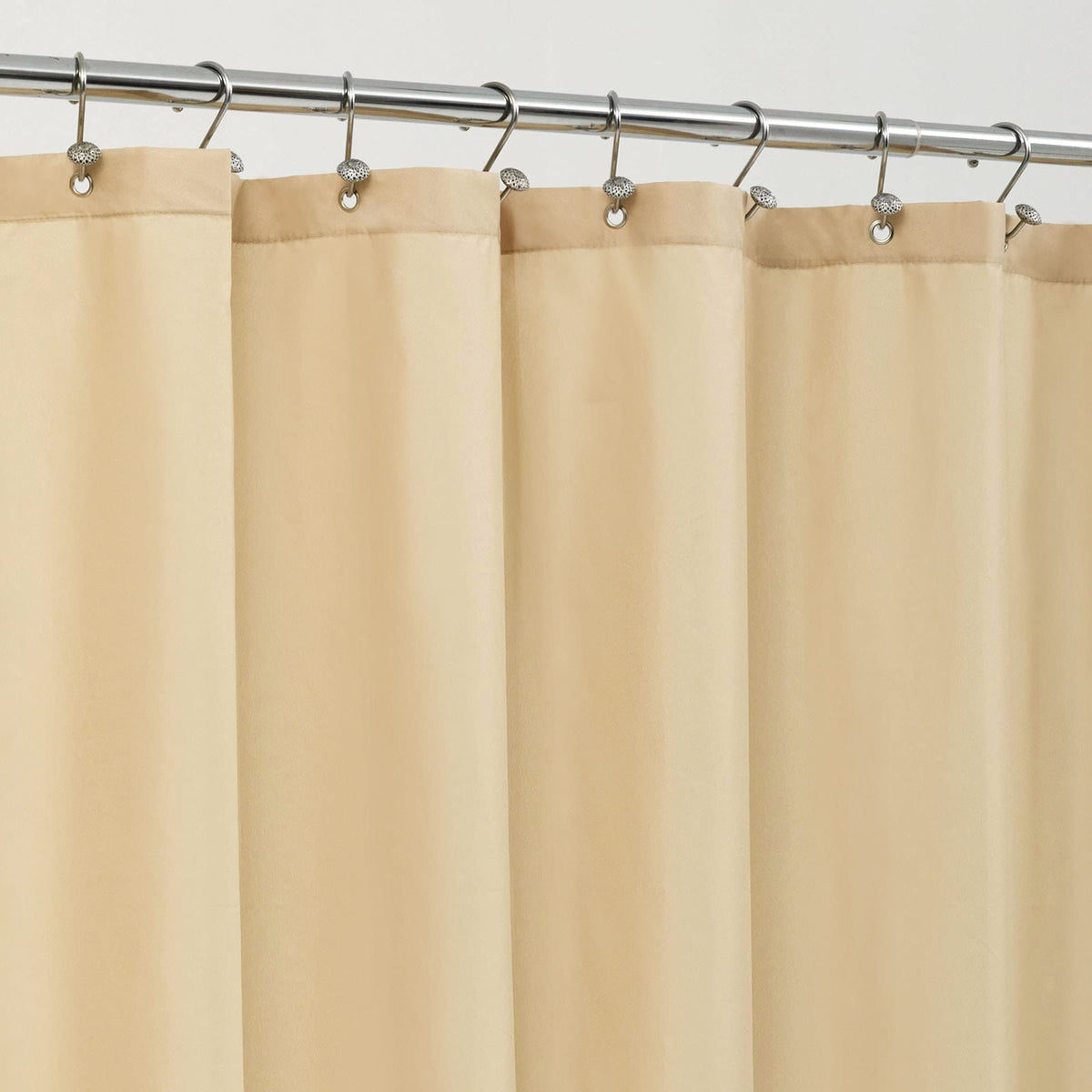 ALYVIA SPRING Waterproof Fabric Shower Curtain or Liner White, 72x72