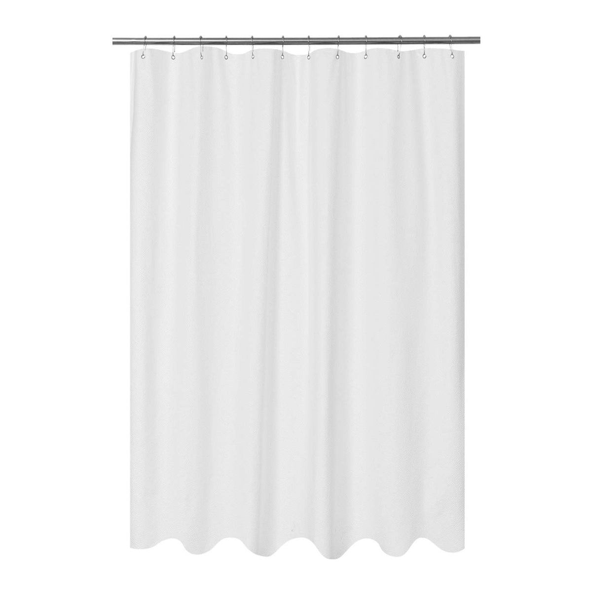 Mrs Awesome Embossed Microfiber Shower Curtain Liner 71 x 96, White