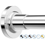 SUNALLY Shower Curtain Rod Adjustable 32-61 in Tension Curtain Rods, White