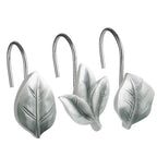 SageGreen Plant Leaf Shower Curtain Hooks,Eucalyptus Bathroom Decor,12PCS