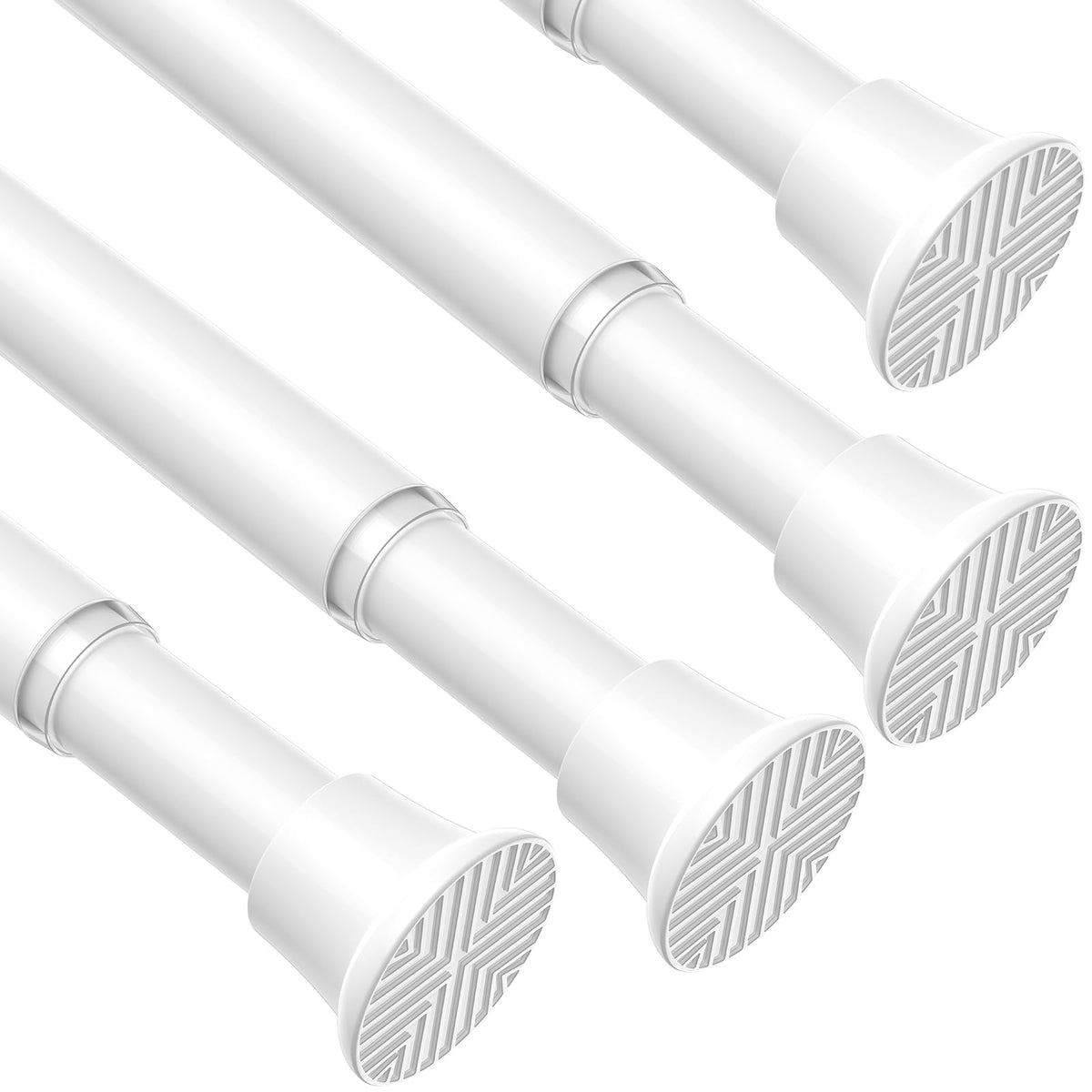 AIZESI Tension Rod 24-46 inch, Tool-Free No Drill Spring Curtain Rod, Black