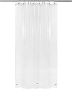 Barossa Design 48 inch Wide Stall Shower Curtain Liner with Magnets, Clear