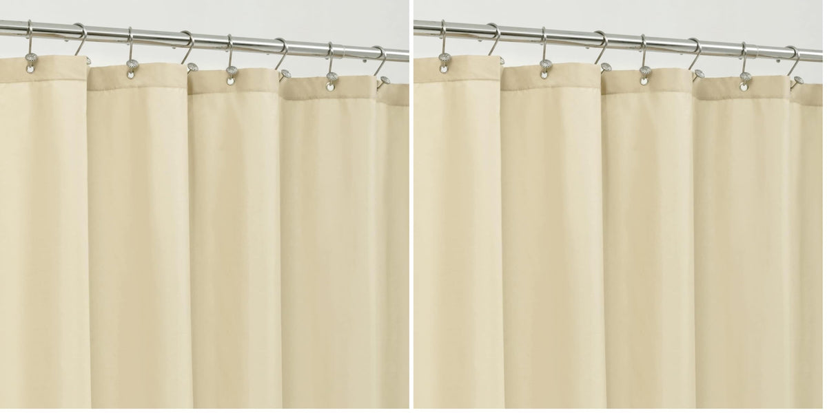 ALYVIA SPRING 72x96 Extra Long Waterproof Fabric Shower Curtain Liner White