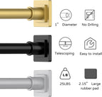 UIOSANRT Gold Shower Curtain Rod 31-79 Inches Non-Slip Shower Rod Tension Mounted No Drill Shower Curtain Rods Spring Tension Rod Adjustable Tension Curtain Rod for Windows Bathroom