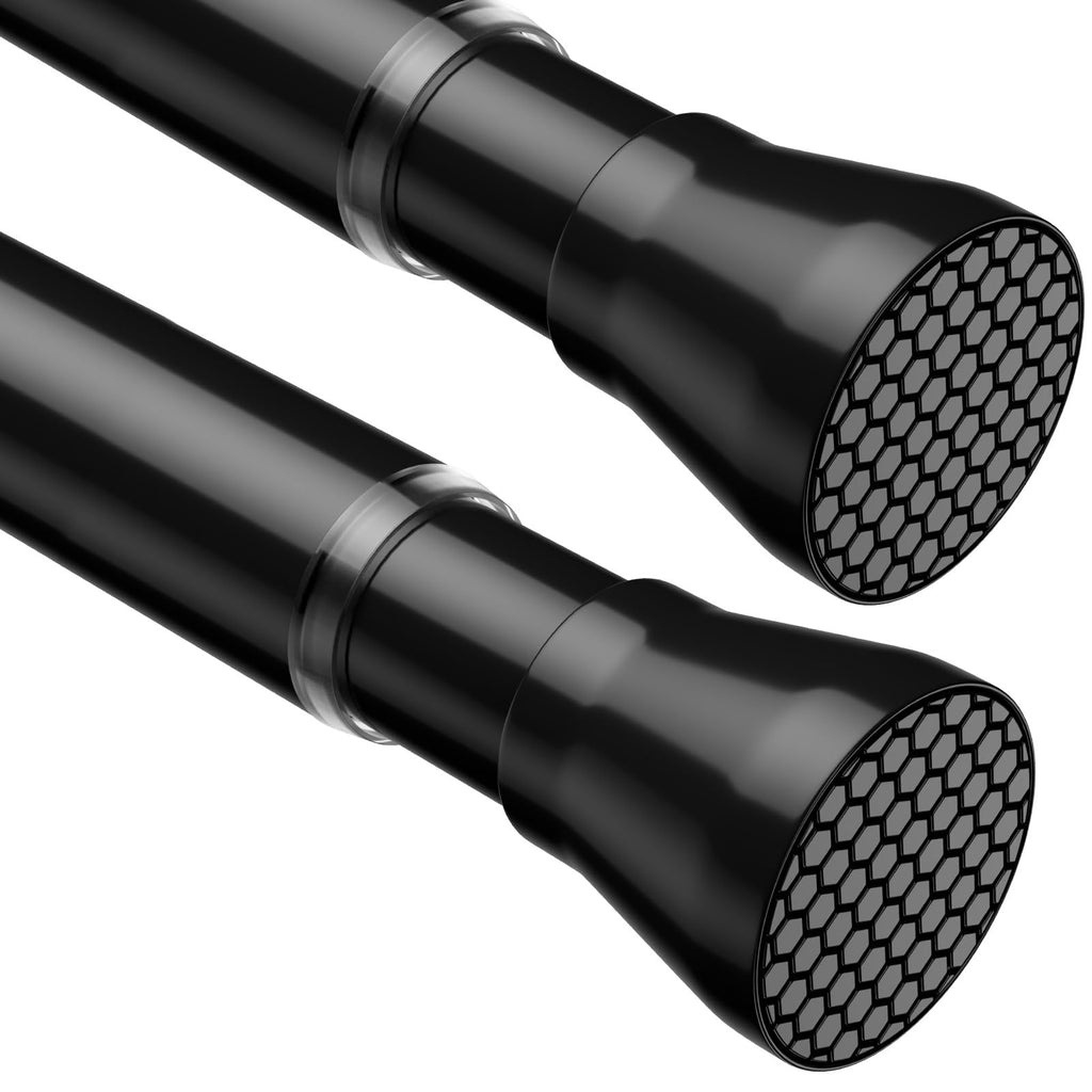 AIZESI Shower Curtain Rod 43 to 73 Inch Spring Tension Rods No Drill, White