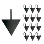 Square Shower Curtain Hooks, Decorative Bathroom Curtain Rings, Black