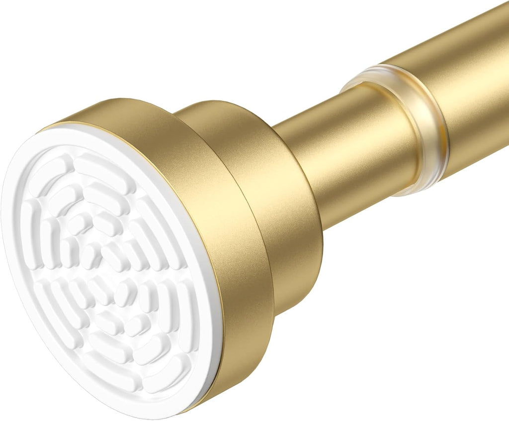 AIZESI Gold Tension Curtain Rod 30-63In 1PCS,Adjustable Spring Tension Rod