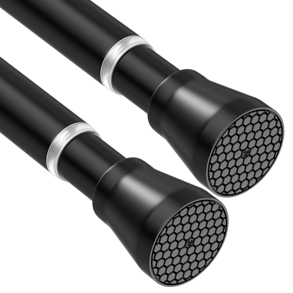 AIZESI Shower Curtain Rod 43 to 73 Inch Spring Tension Rods No Drill, White