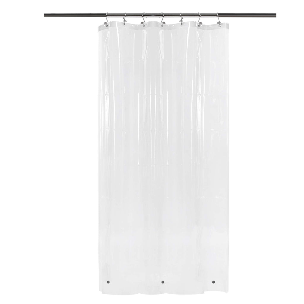 Barossa Design 48 inch Wide Stall Shower Curtain Liner with Magnets, Clear