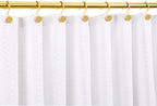 CHICTIE Gold Shower Curtain Hooks, Rustproof Shower Curtain Rings for Bathroom, Metal Shower Hooks for Shower Curtain Rod, Modern Decorative Shower Curtain Hangers Set of 12, Round Heavy Duty Design