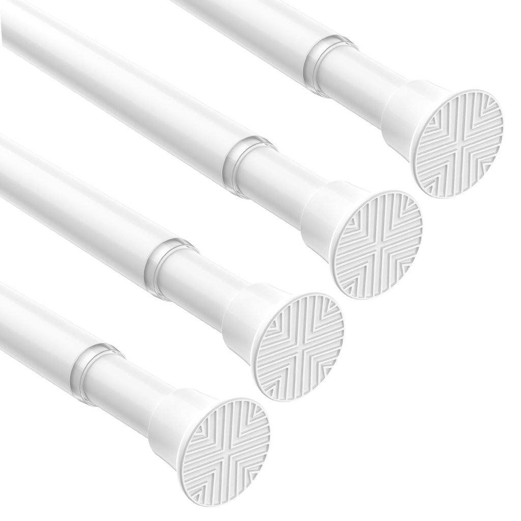 1Pcs Tension Curtain Rod 31-76 Inches,White Shower Rod for Bathroom Window
