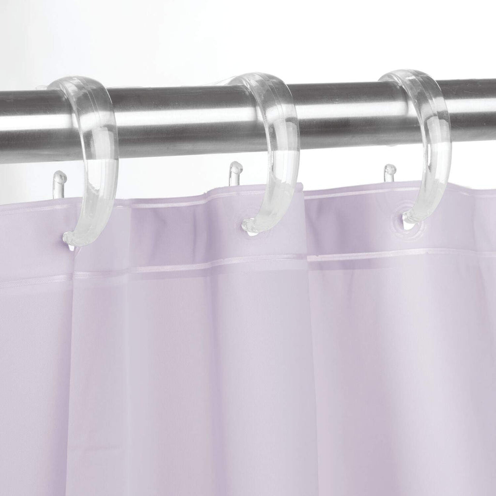 iDesign Plastic Shower Curtain C Hooks, Set of 12, Clear