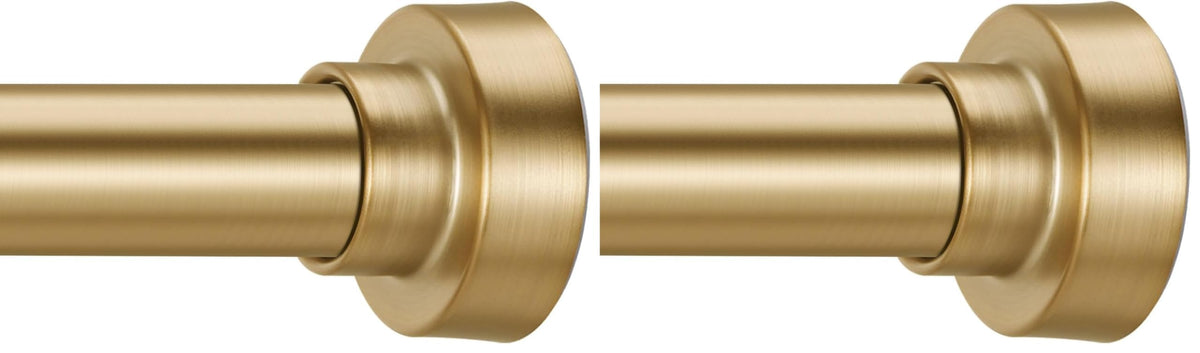 YNL Shower Curtain Rod 34-82 Inches (2.8-6.8ft) Adjustable Spring Shower Rod No Drilling, Non-Slip, Never Rust, Stainless Steel, Suitable for Bathroom Window Living room, Gold