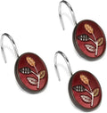 Zahari Home Rose Vine Shower Hooks Set - Curtain Rings with Unique Design - 12 Resin Hooks for Customizing Your Shower Space