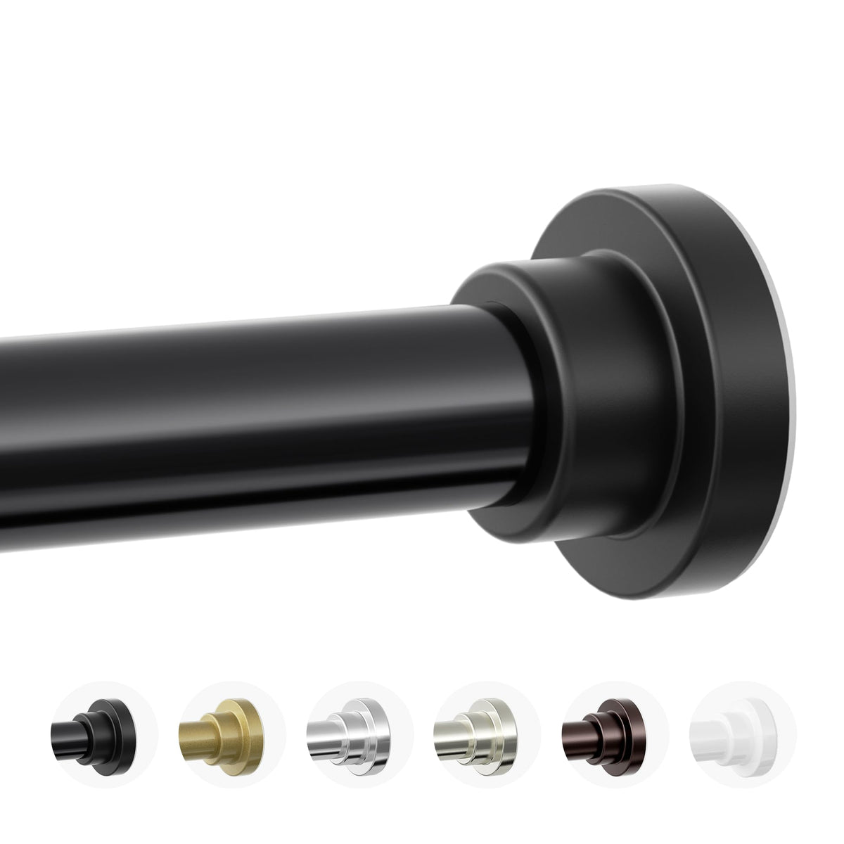Mcrbeay Shower Curtain Rod, 1" Diameter Heavy Duty Tension Shower Rod