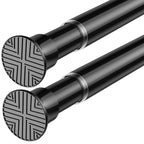 Shower Curtain Rod 32-76 Inch Tension Rods No Drilling, Black