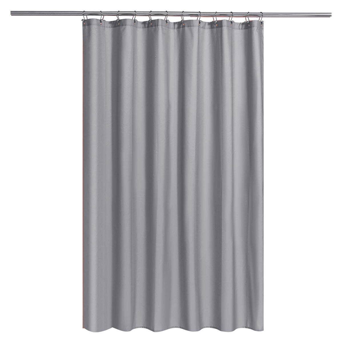 N&Y HOME Fabric Small Stall Shower Curtain Liner Extra Long 36x84, White