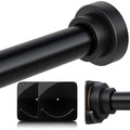 STARLATTA Shower Tension Curtain Rod 31-120", 1.1" Heavy Duty, Matte Black