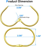 Shower Curtain Hooks Rings - ELWEY Shower Curtain Hooks Rust Proof