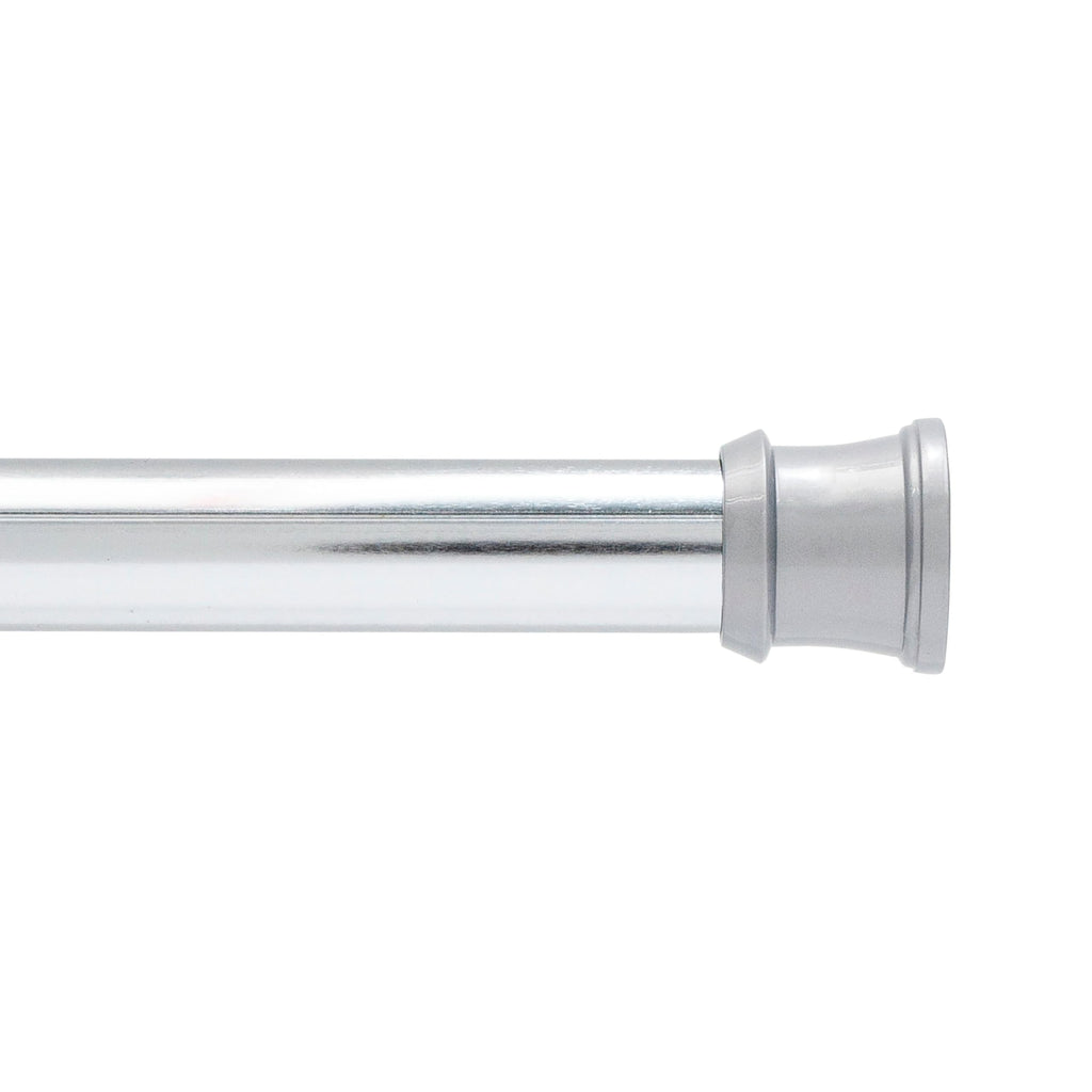 Kenney KN609C/10 Twist & Fit No Tools Camlock Tension Easy Install Shower Curtain Rod with Non-Slip, Non-Scratch Ends, 42-72" Adjustable Length, White, 1" Diameter Rust Resistant Steel Tube