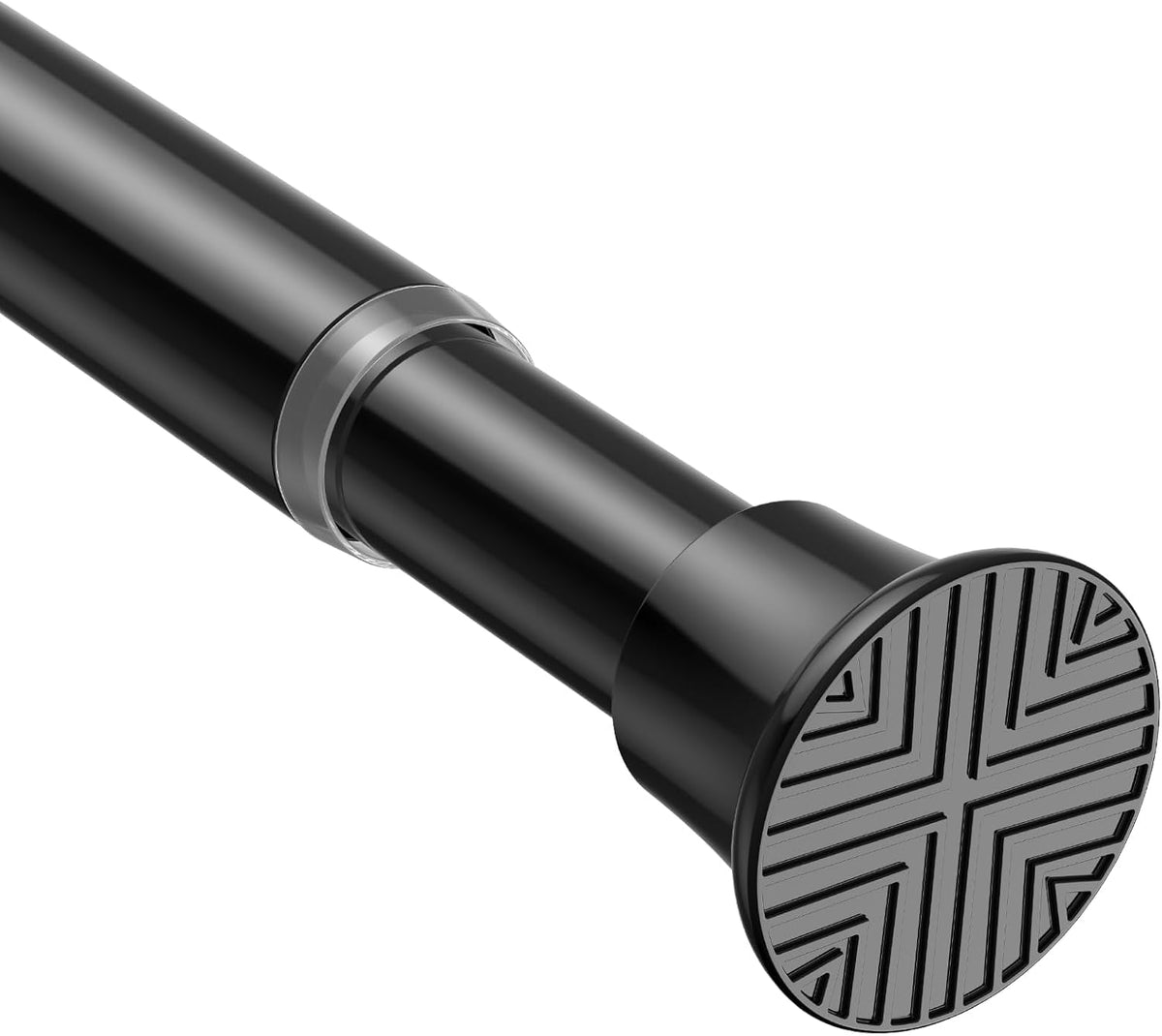 AIZESI Tension Rod 24-46 inch, Tool-Free No Drill Spring Curtain Rod, Black