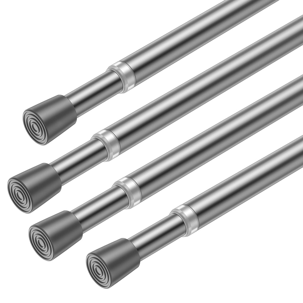 AIZESI 2Pcs Spring Tension Curtain Rods, Adjustable 26-39 Inch, White