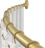 TOPROD Curved Shower Curtain Rod 48-72 Inches Adjustable Round Shower Rods