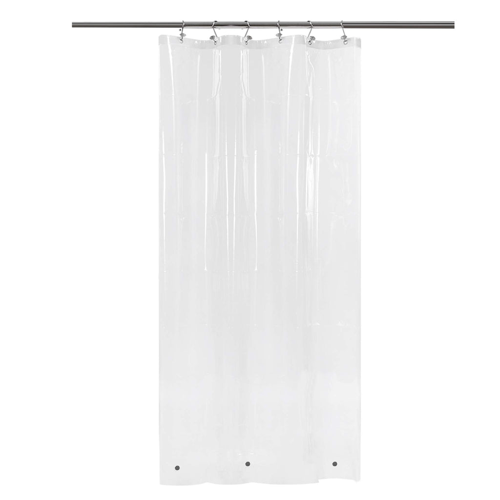 Barossa Design 48 inch Wide Stall Shower Curtain Liner with Magnets, Clear