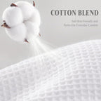 White Waffle Weave Shower Curtain 258GSM Heavyweight Cotton Fabric 72Wx72L