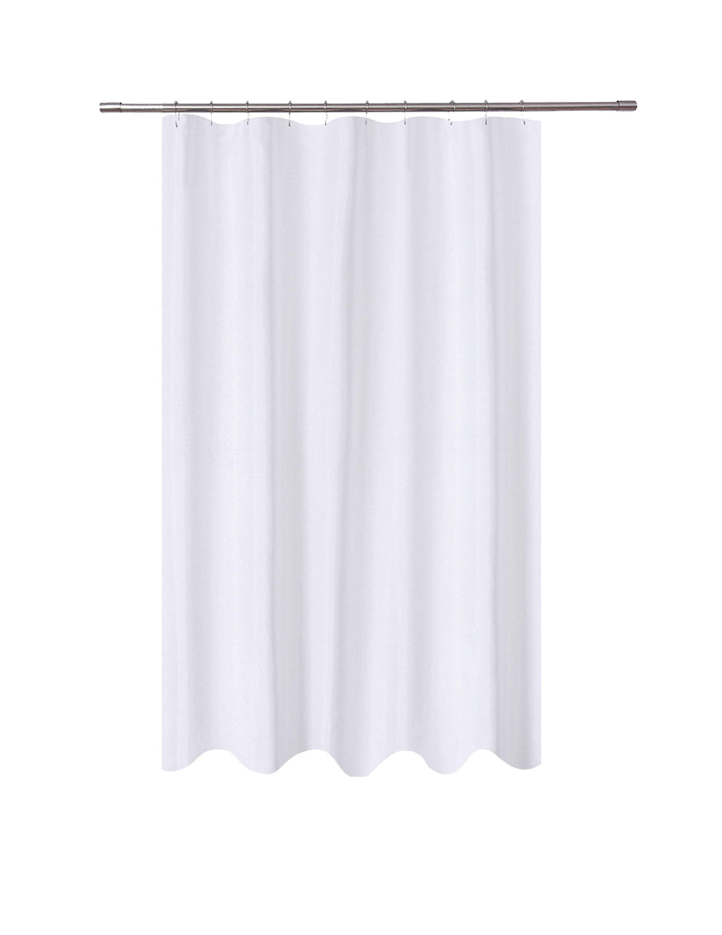 N&Y HOME Fabric Small Stall Shower Curtain Liner Extra Long 36x84, White