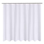 N&Y HOME Fabric Small Stall Shower Curtain Liner Extra Long 36x84, White
