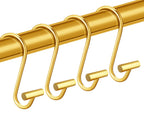 Nickel Shower Curtain Hooks, Rust Proof Shower Curtain Rings for Bathroom, Silver Metal Decorative Shower Curtain Hooks Hangers for Shower Curtain Rod, Set of 12 T-Bar Design