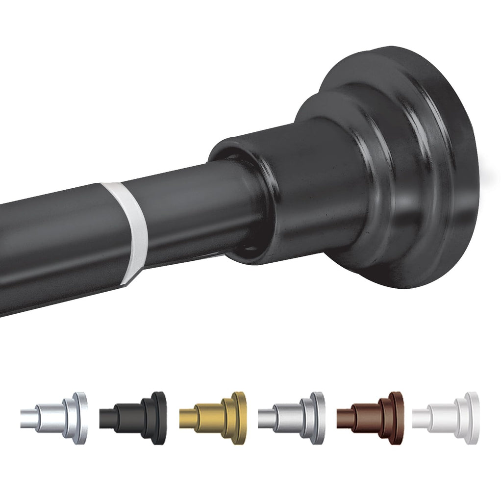 BLACK+DECKER Tension Shower Curtain Rod 42-72 Inch – Drill-Free Adjustable Curtain Rod, Rust-Resistant Stainless Steel Tension Curtain Rod for Shower, Bathroom, Window, Closet – 35 lb Capacity