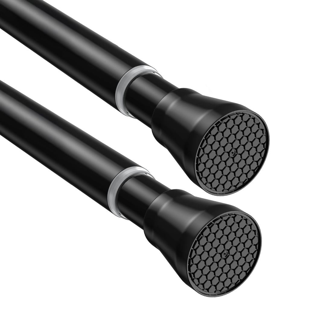 Tension Rods for Windows 28 to 48 Inch - Black