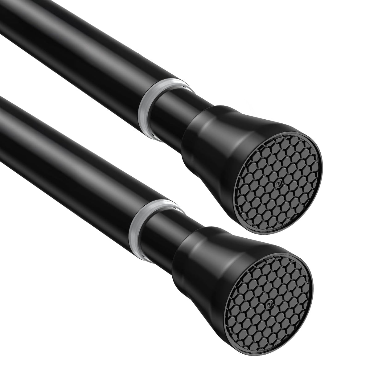 Tension Rods for Windows 28 to 48 Inch - Black