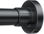 Ausemku Shower Curtain Rod 32-80 Inch Adjustable - Heavy Duty No drill Spring Tension Shower Rod, Non-Slip Rustproof Telescopic Rod for Bathroom, Black