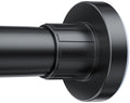 Ausemku Shower Curtain Rod 32-80 Inch Adjustable - Heavy Duty No drill Spring Tension Shower Rod, Non-Slip Rustproof Telescopic Rod for Bathroom, Black