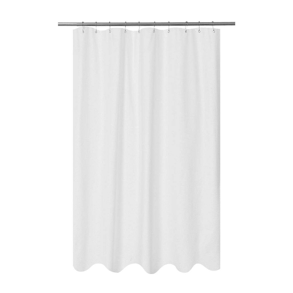 Mrs Awesome Embossed Microfiber Shower Curtain Liner 71 x 96, White