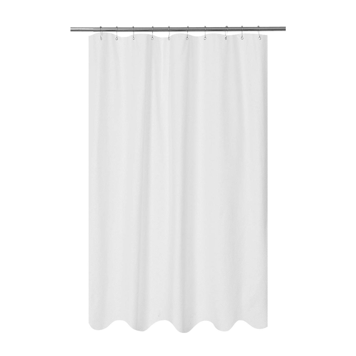 Mrs Awesome Embossed Microfiber Shower Curtain Liner 71 x 96, White