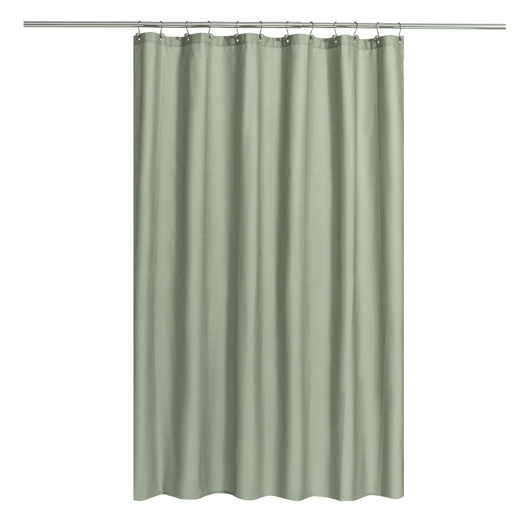 N&Y HOME Fabric Small Stall Shower Curtain Liner Extra Long 36x84, White